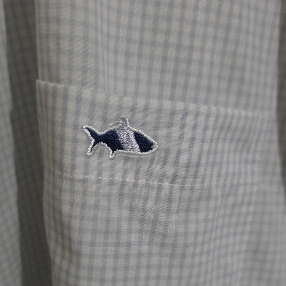 Fush Hippie Men's Light Gray Patterned Button Down Shirt - Picture 3 of 5